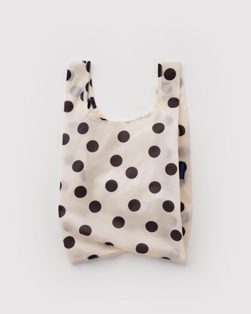 Baby Baggu: Cream and Black Polka Dot