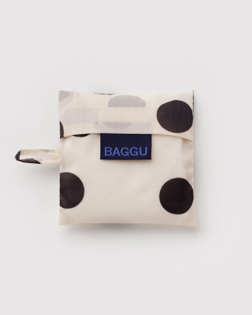 Baby Baggu: Cream and Black Polka Dot