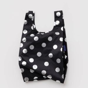 Baby Baggu: Silver Metallic Polka Dot - Image 1