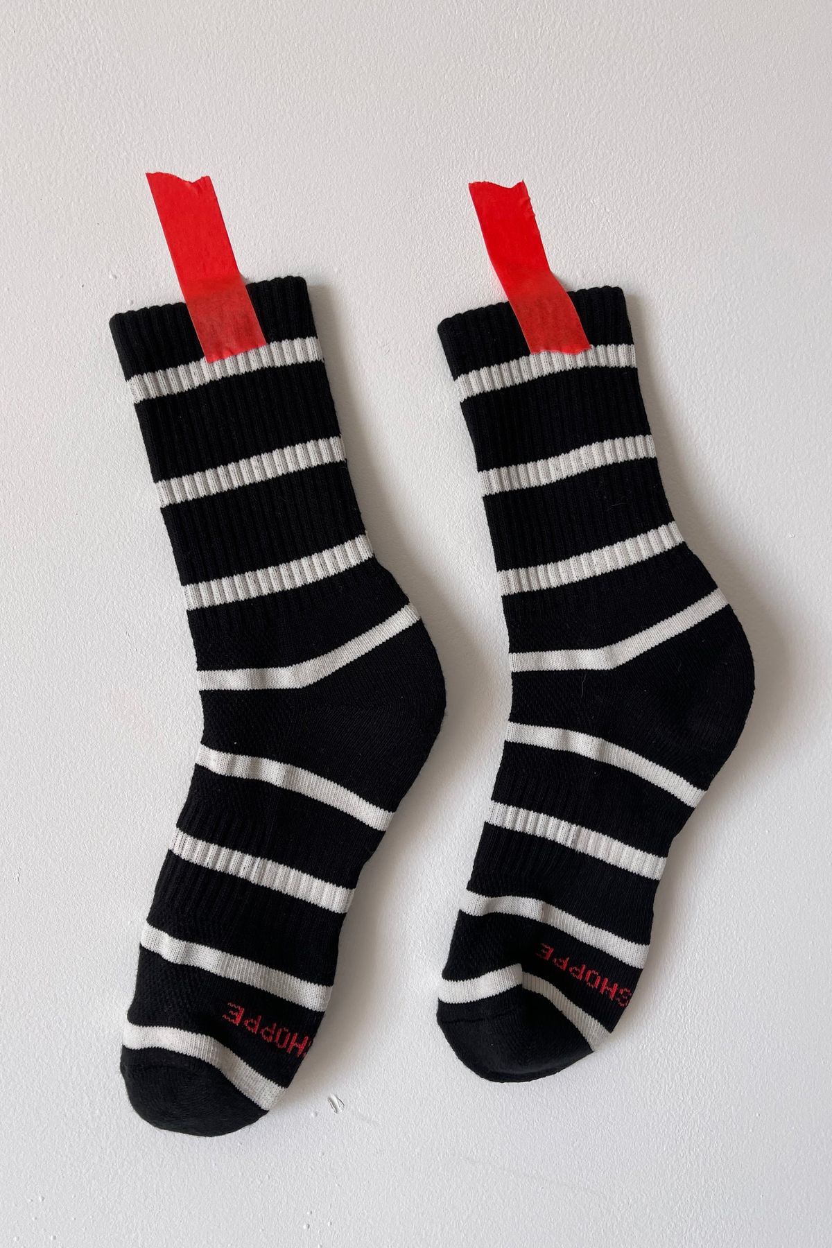 Boyfriend Socks in Black Stripe - Image 2