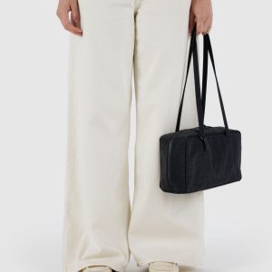 Nylon Bowler Bag: Black - Image 3