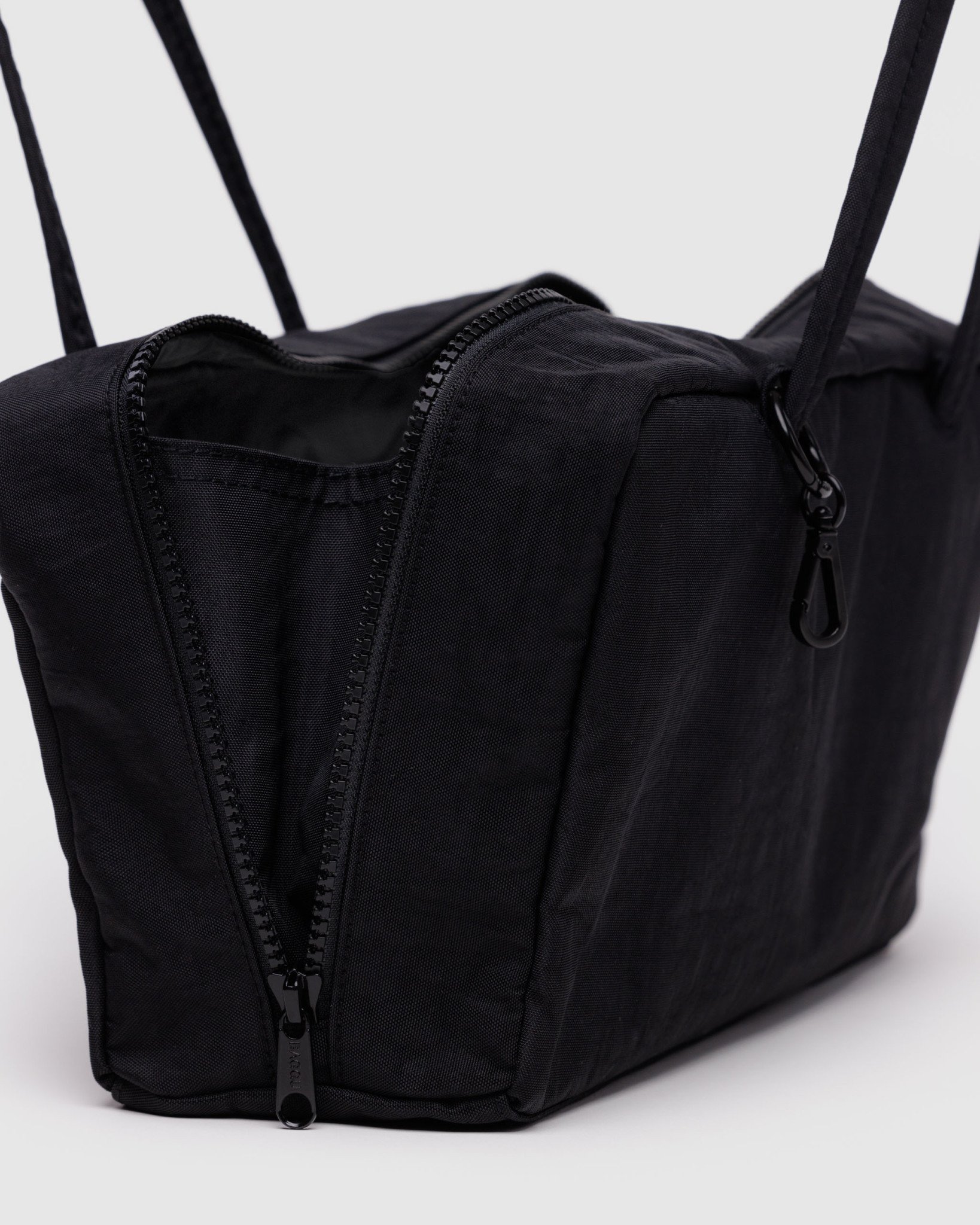 Nylon Bowler Bag: Black - Image 2