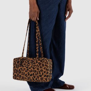 Nylon Bowler Bag: Leopard - Image 3