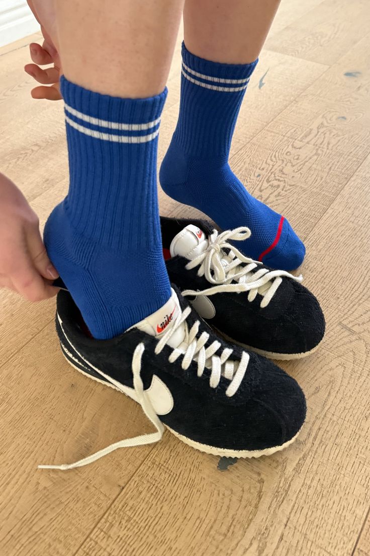 Boyfriend Socks in Cobalt - Image 3