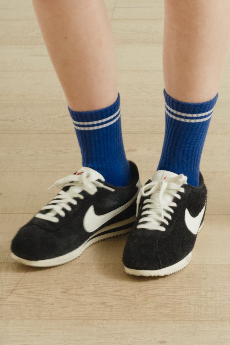 Boyfriend Socks in Cobalt - Image 1