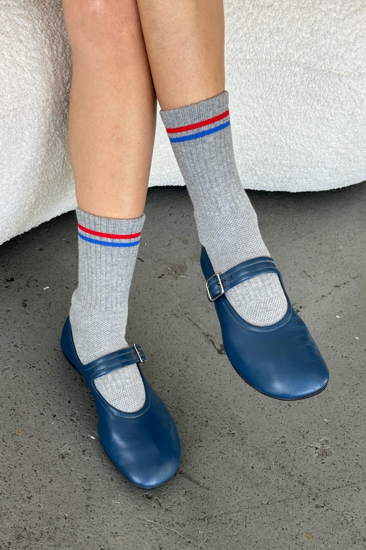 Boyfriend Socks in True Grey - Image 1