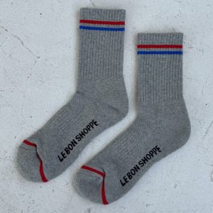 Boyfriend Socks in True Grey - Image 3