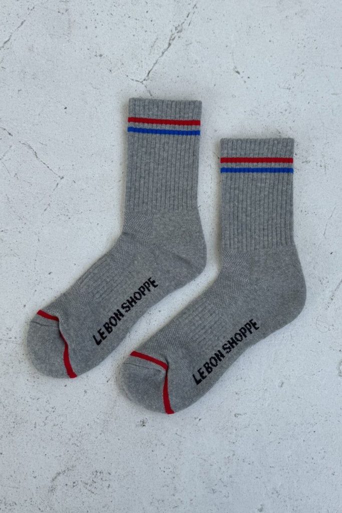 Boyfriend Socks in True Grey
