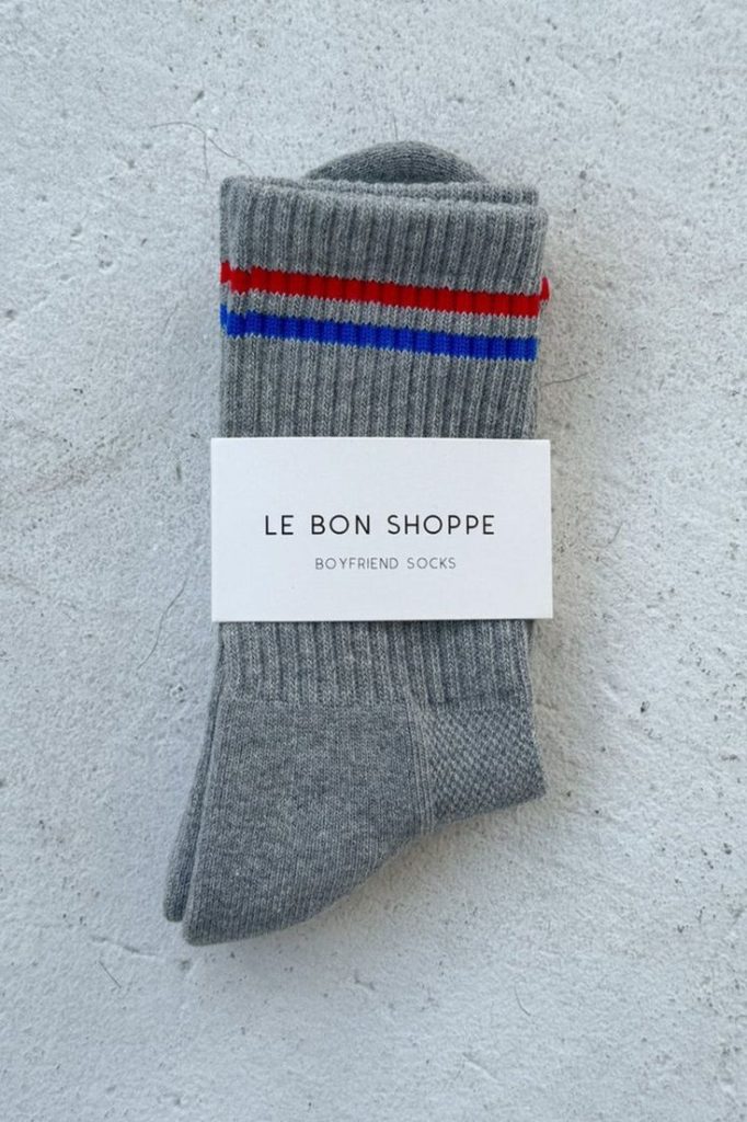 Boyfriend Socks in True Grey
