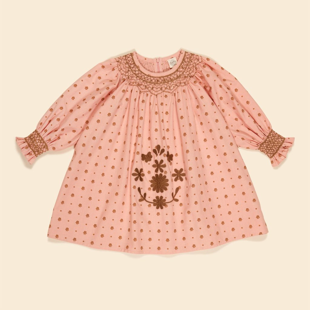 Cece Smock Dress in Meadow Calico Ribbon