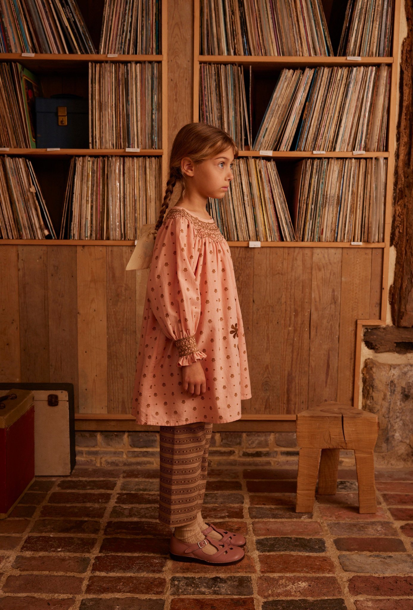 Cece Smock Dress in Meadow Calico Ribbon - Image 5
