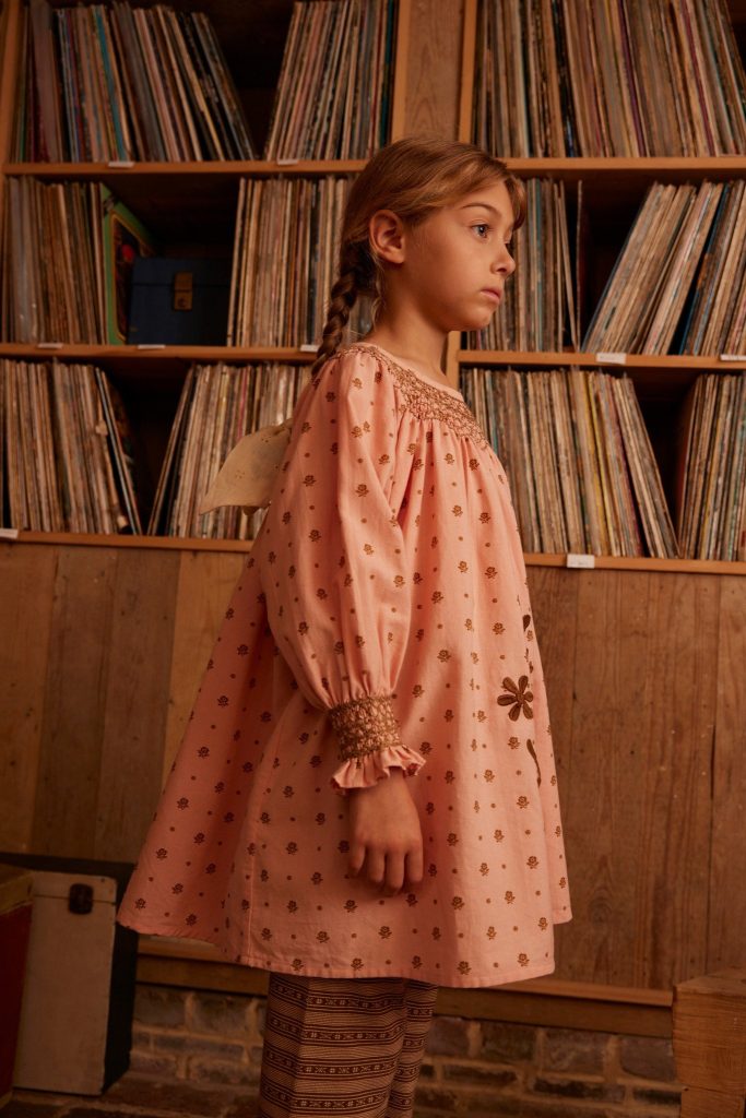 Cece Smock Dress in Meadow Calico Ribbon
