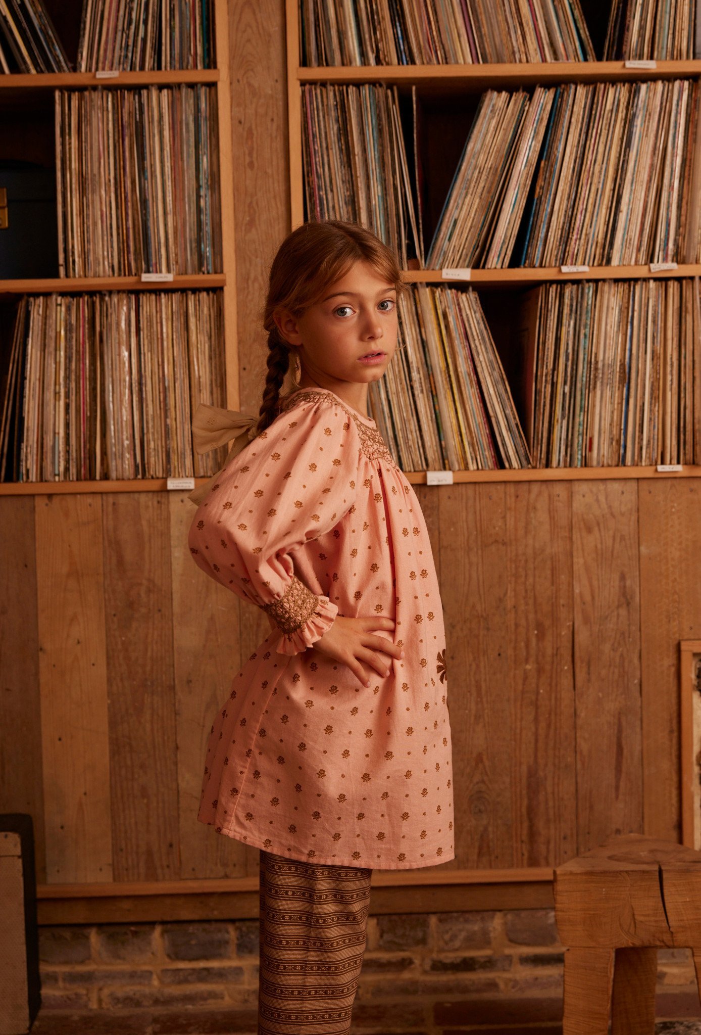 Cece Smock Dress in Meadow Calico Ribbon - Image 3