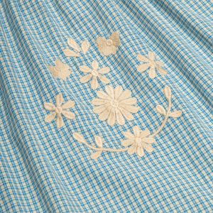 Cece Smock Dress in Tablecheck Marine - Image 5