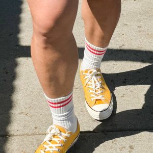 Extended Boyfriend Socks in Clean White - Image 2