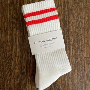 Extended Boyfriend Socks in Clean White - Image 1