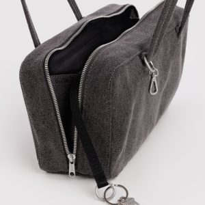 Demin Bowler Bag - Image 2