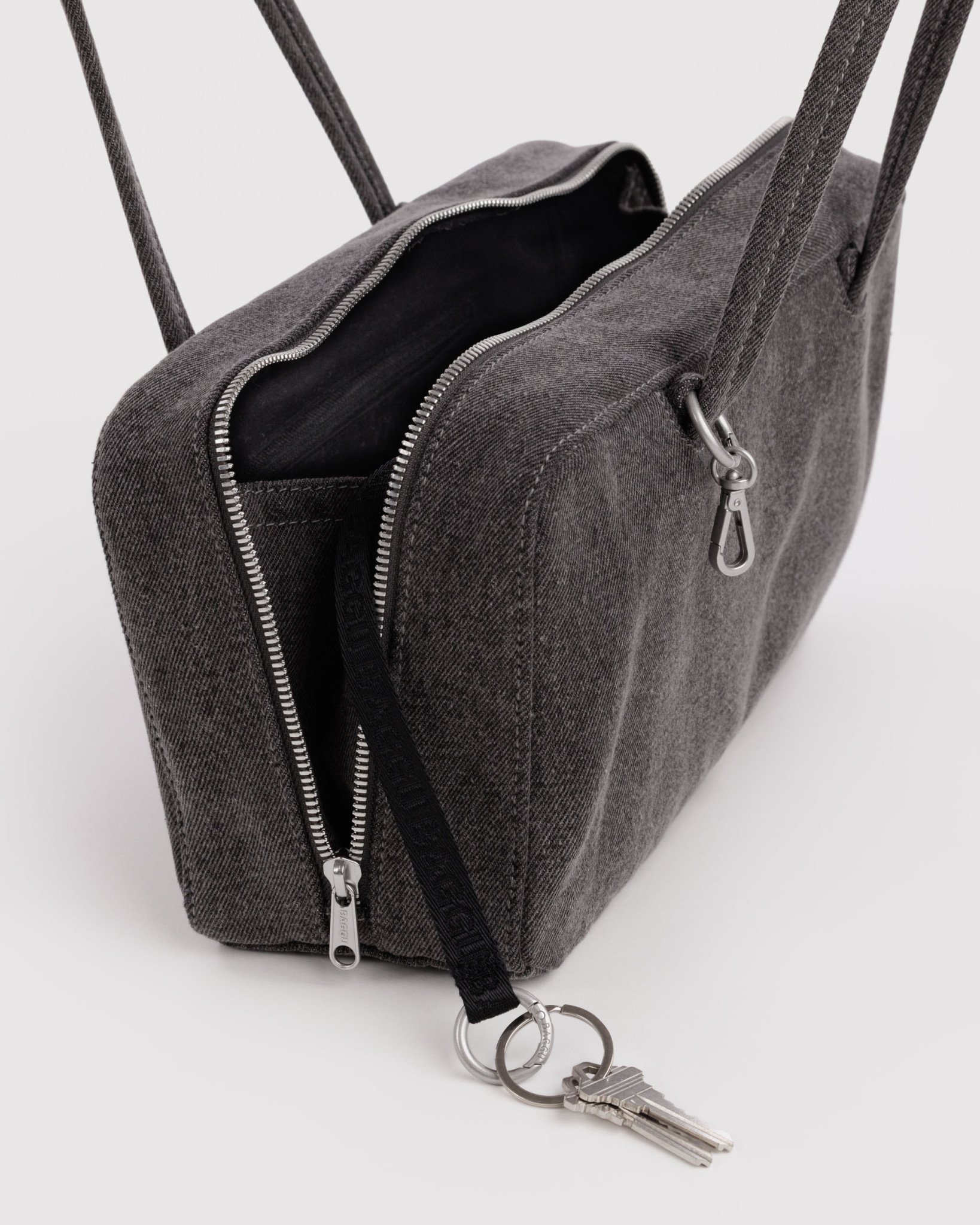 Demin Bowler Bag - Image 2