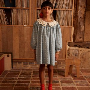 Esther Dress in Quilt Calico Blue Pebble - Image 6
