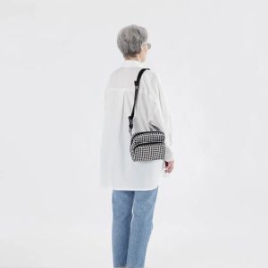 Fanny Pack in Black and White Gingham - Image 3