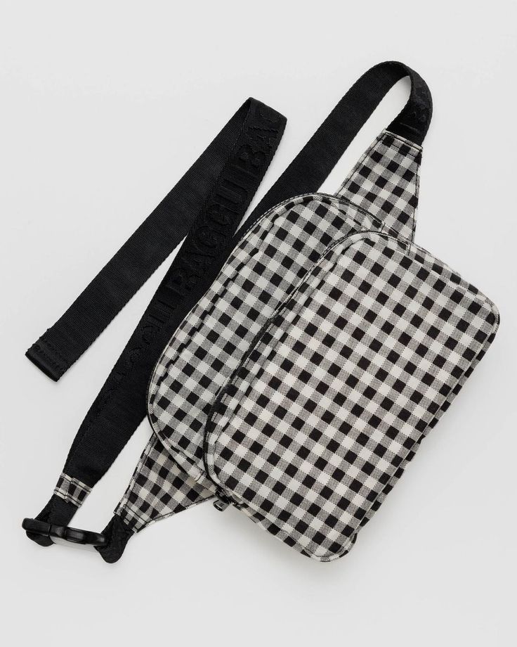 Fanny Pack in Black and White Gingham