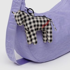 Horse Bag Charm: Black and White Gingham - Image 2
