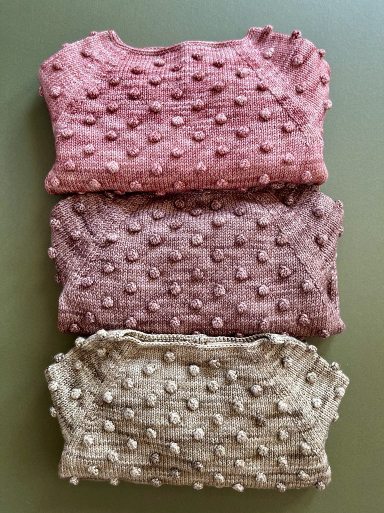 Popcorn Sweater in Prairie Rose
