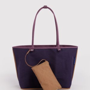 Large Nylon Reversible Tote in Wild Plum Mix - Image 3