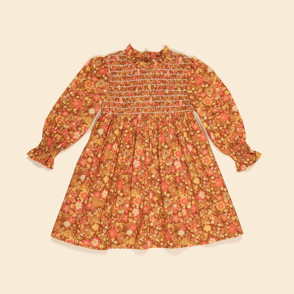 Mia Dress in Autumn Harvest Floral