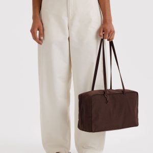 Nylon Bowler Bag: Coffee - Image 2