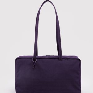 Medium Nylon Bowler Bag: Fig - Image 1