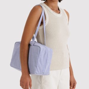 Medium Nylon Bowler Bag: Mist - Image 4