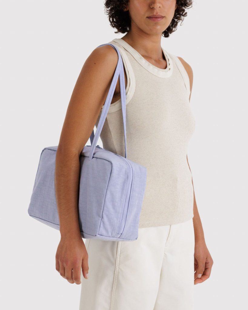 Medium Nylon Bowler Bag: Mist