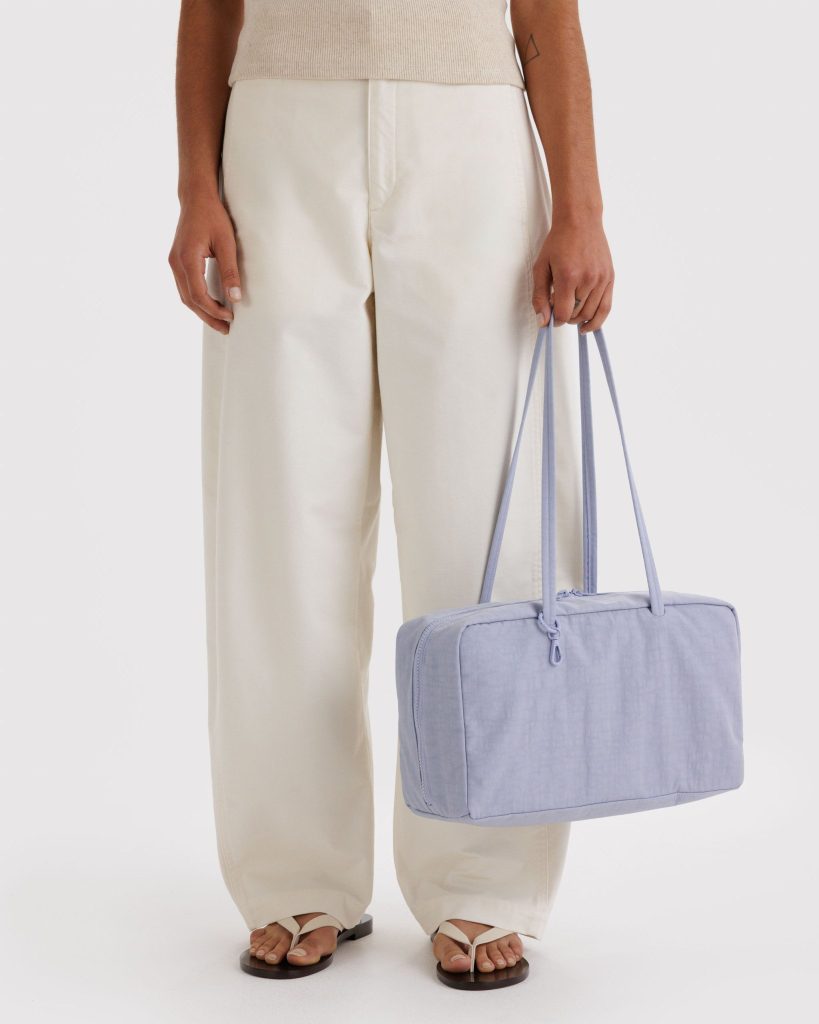 Medium Nylon Bowler Bag: Mist
