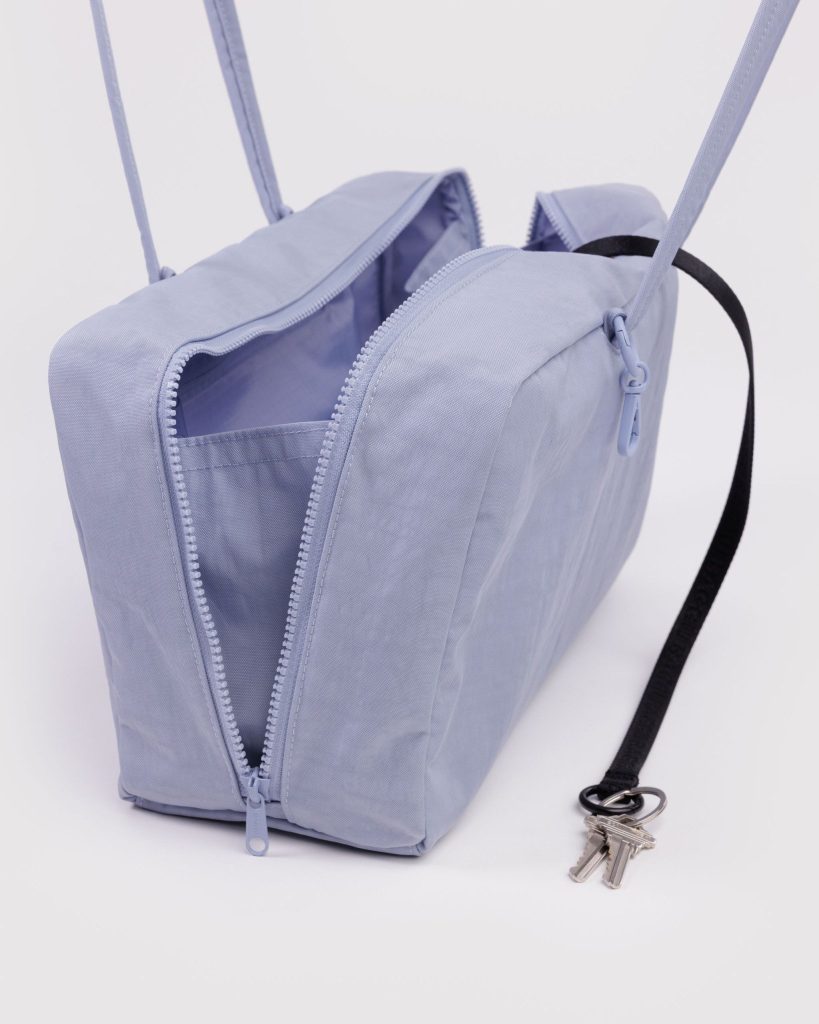 Medium Nylon Bowler Bag: Mist