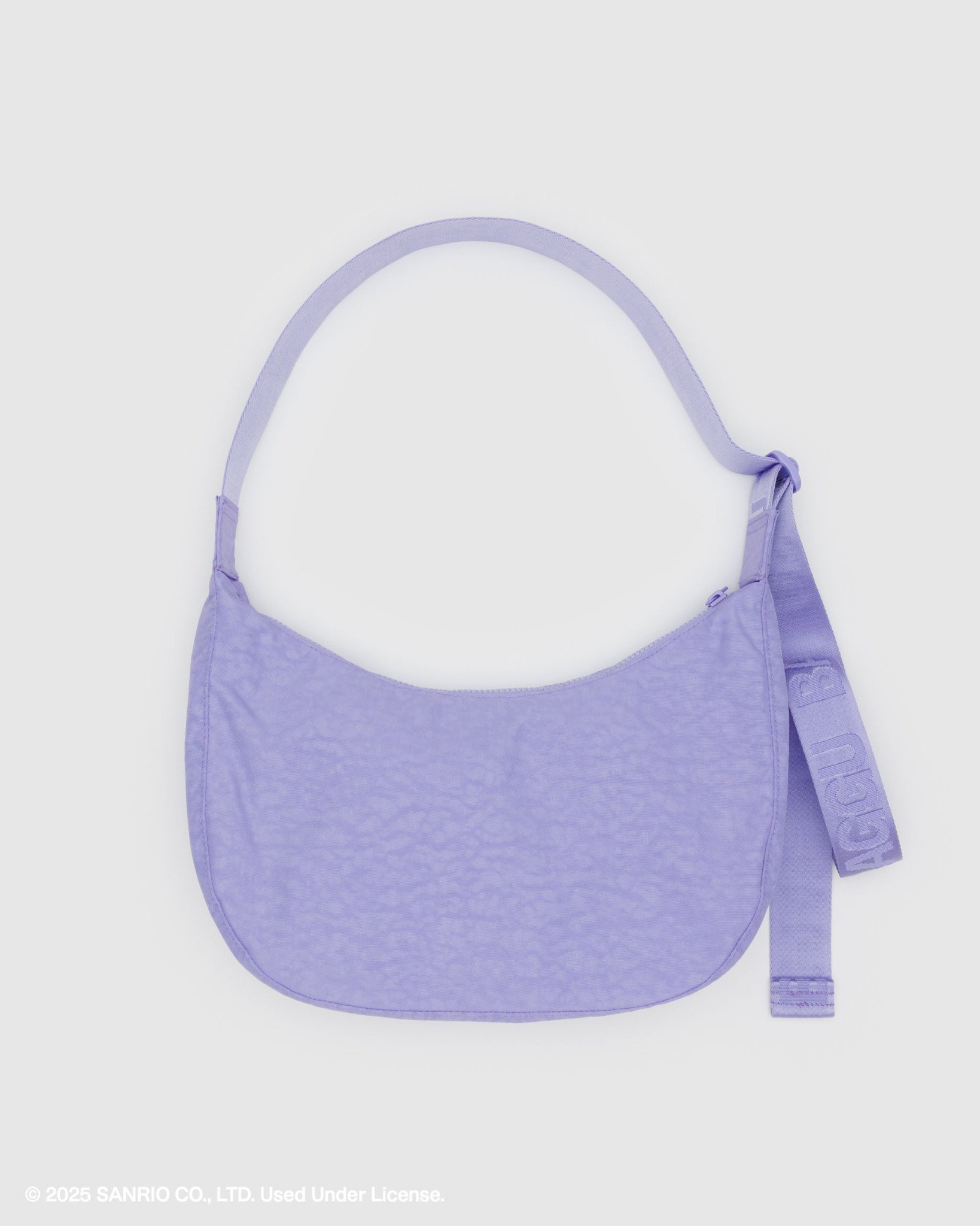 Medium Nylon Crescent Bag: Embroidered My Melody Strawberry - Image 2