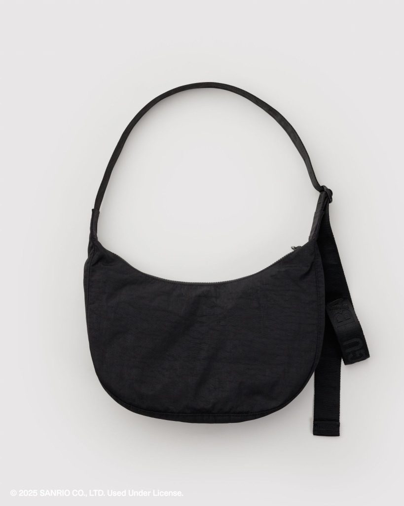 Medium Nylon Crescent Bag in Embroidered Hello Kitty Western