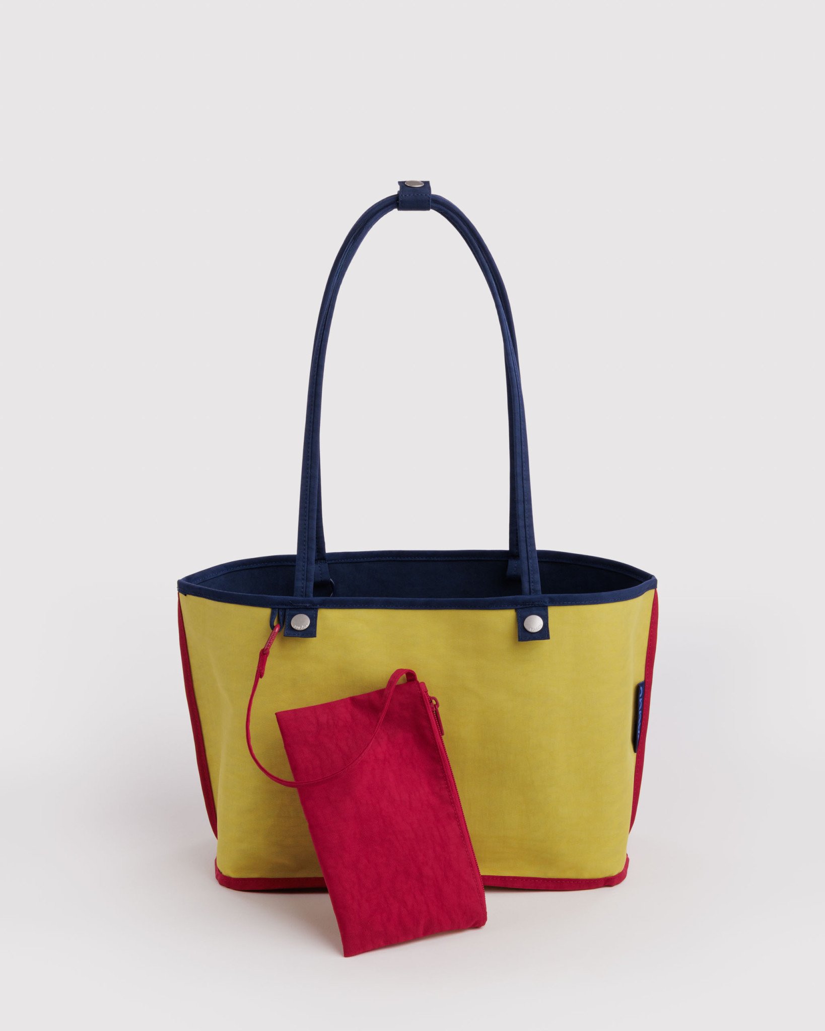 Medium Nylon Reversible Tote in Navy Mix - Image 3