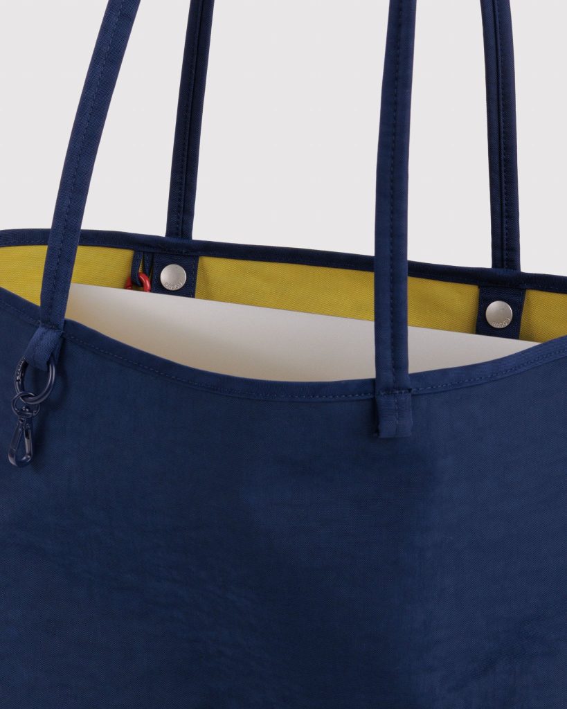 Medium Nylon Reversible Tote in Navy Mix