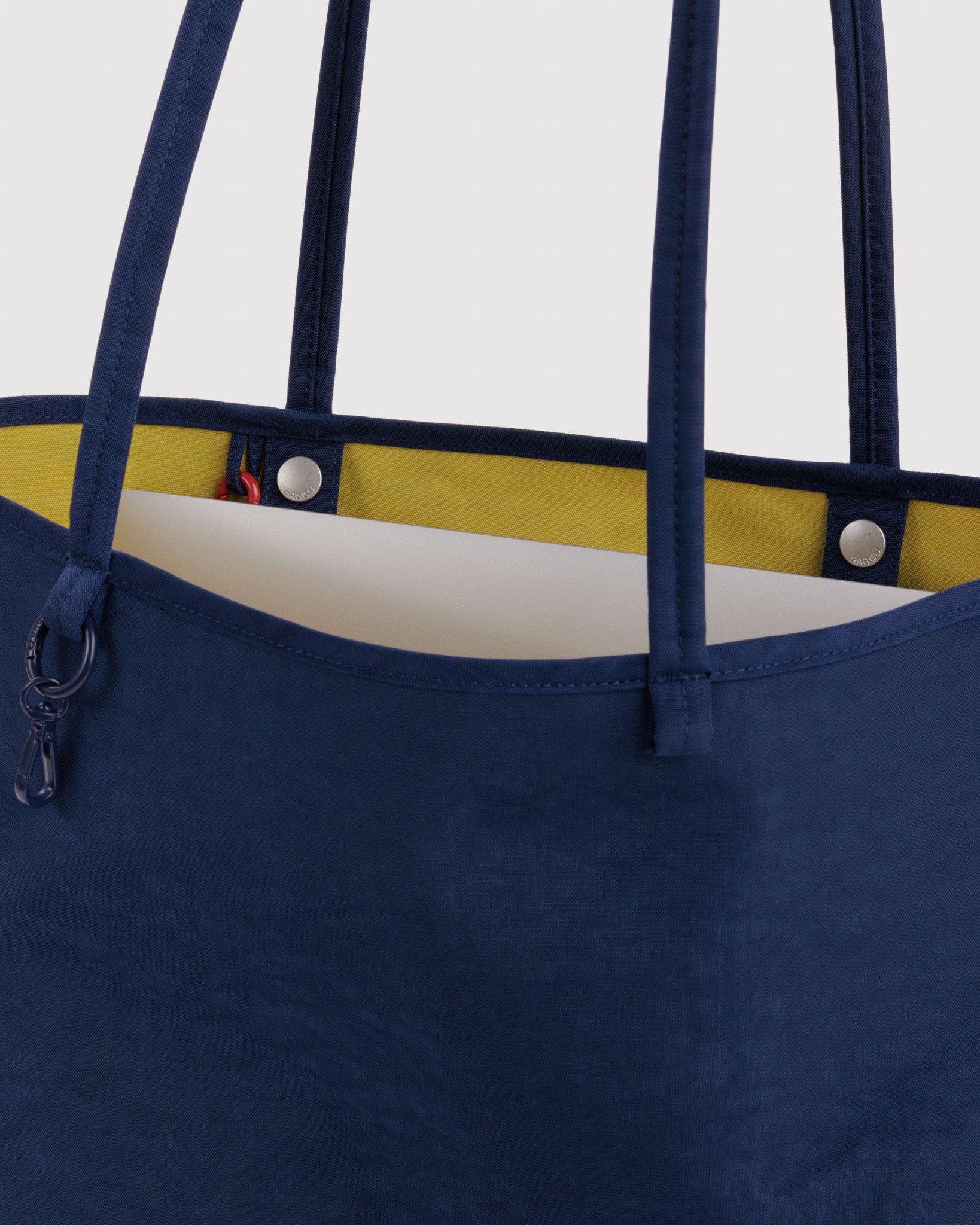 Medium Nylon Reversible Tote in Navy Mix - Image 2