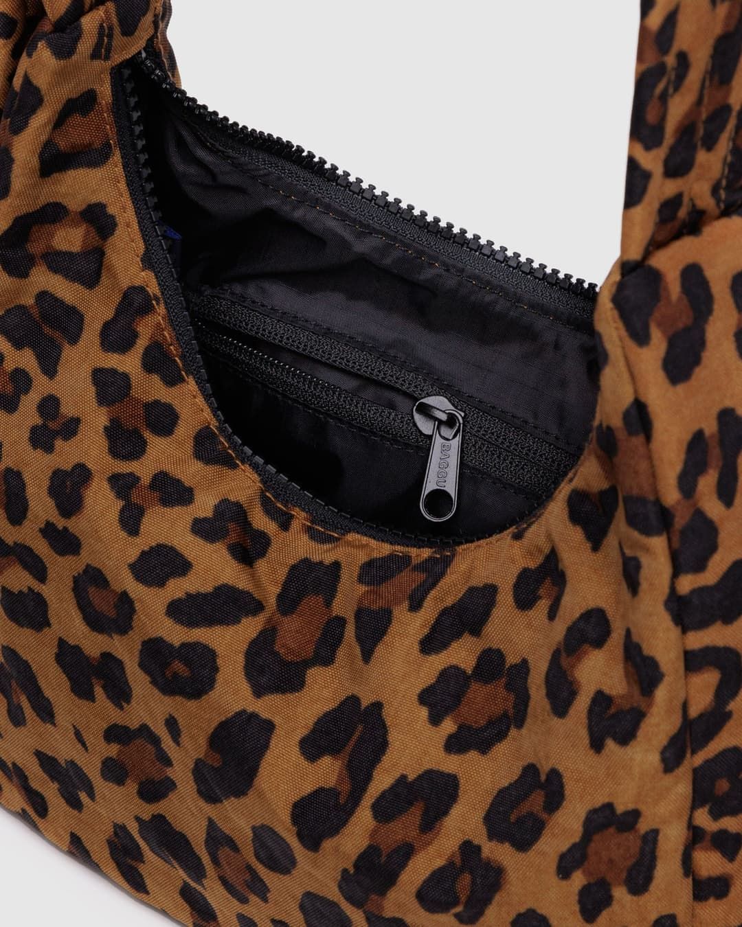 Mini Nylon Shoulder Bag: Leopard - Image 6