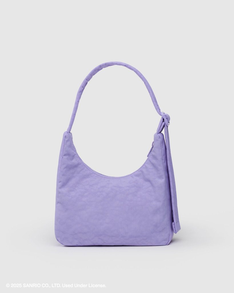 Mini Nylon Shoulder Bag: Embroidered Hello Kitty + My Melody