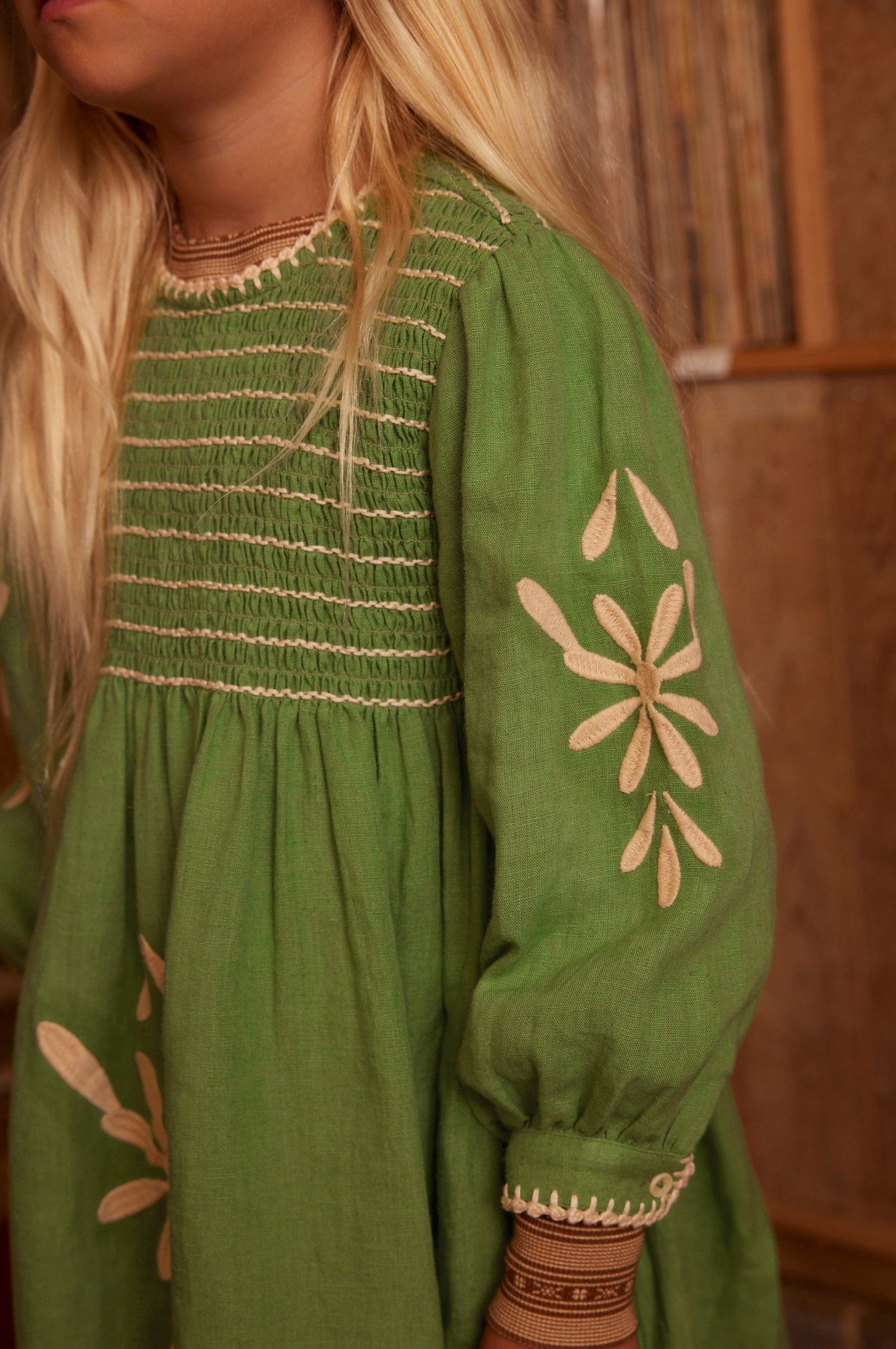 Noemie Dress in Retro Green - Image 2