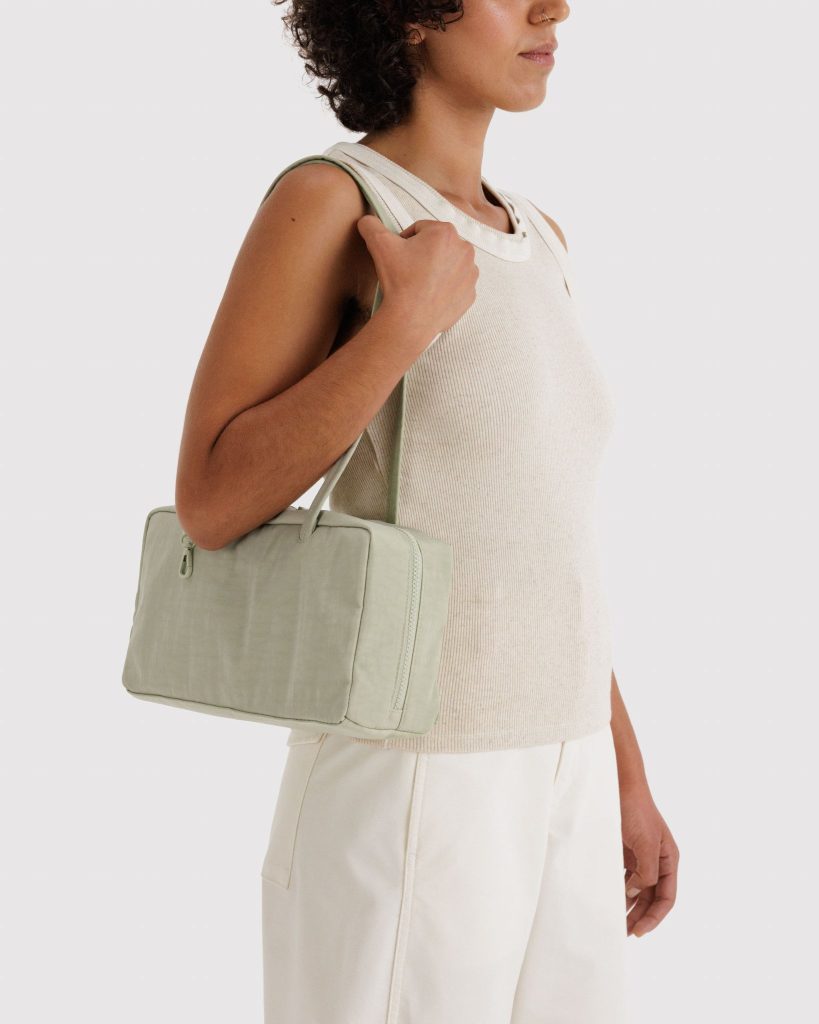 Nylon Bowler Bag: Celadon