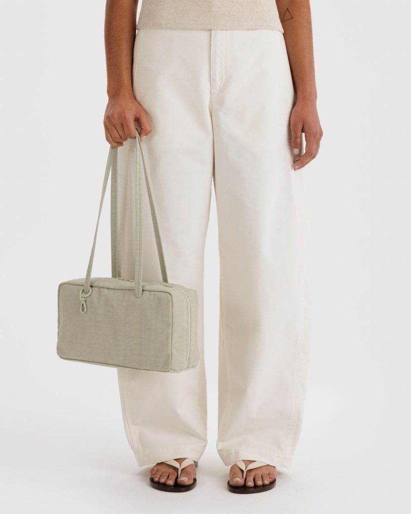 Nylon Bowler Bag: Celadon