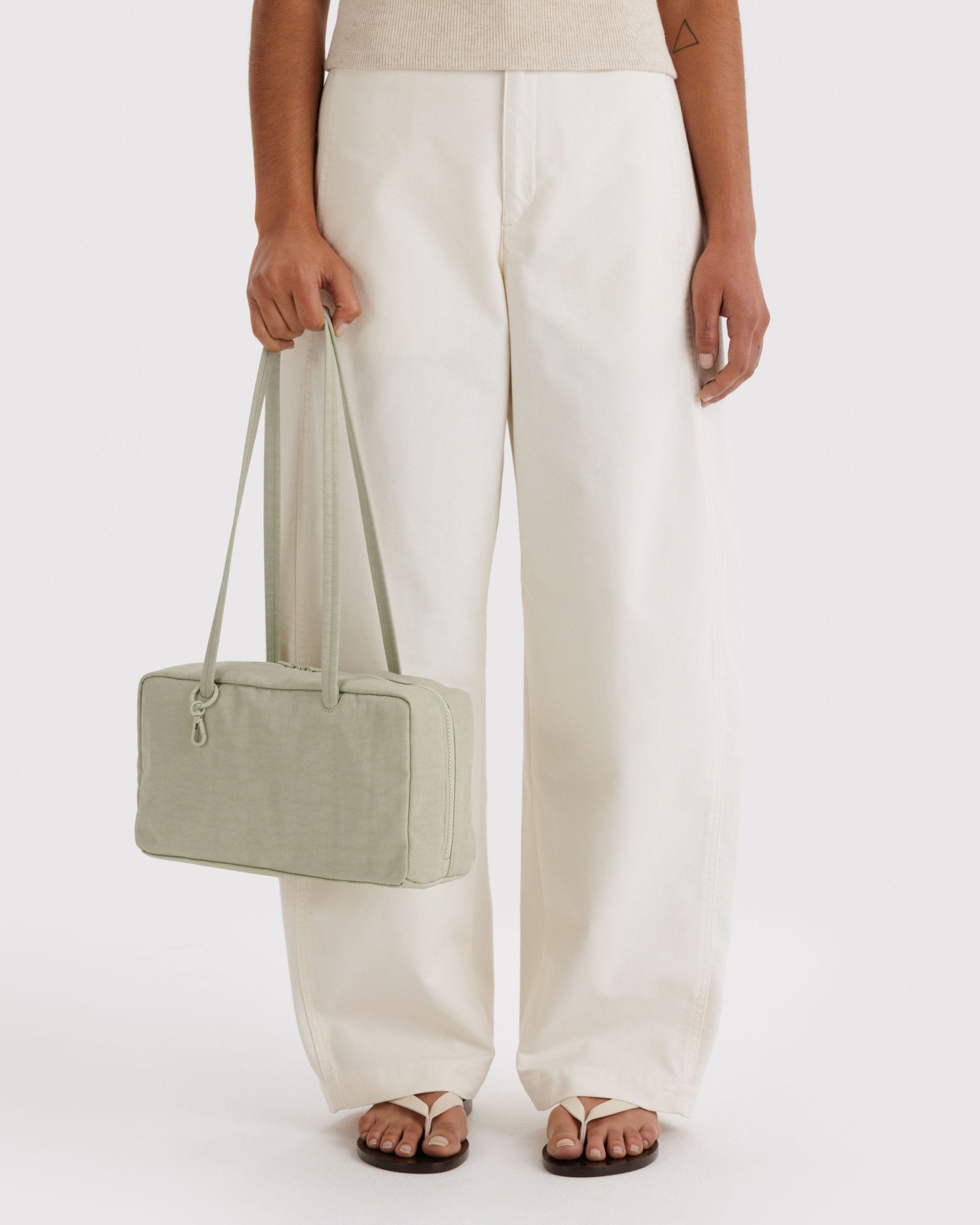 Nylon Bowler Bag: Celadon - Image 3