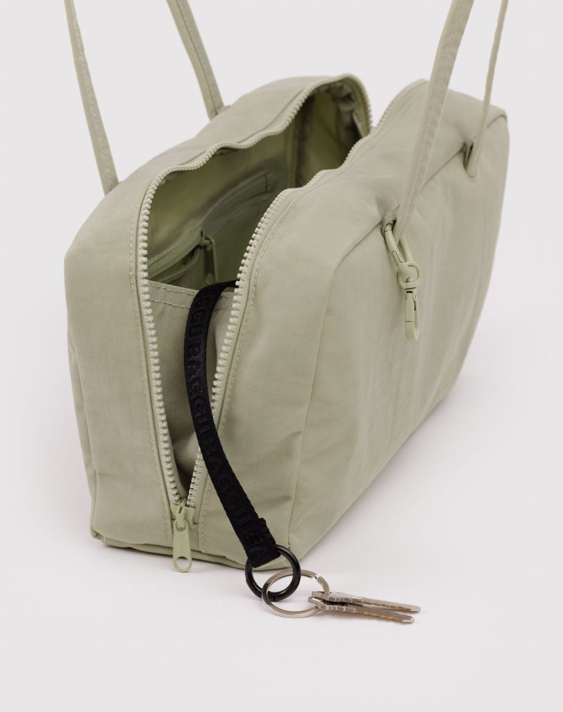 Nylon Bowler Bag: Celadon