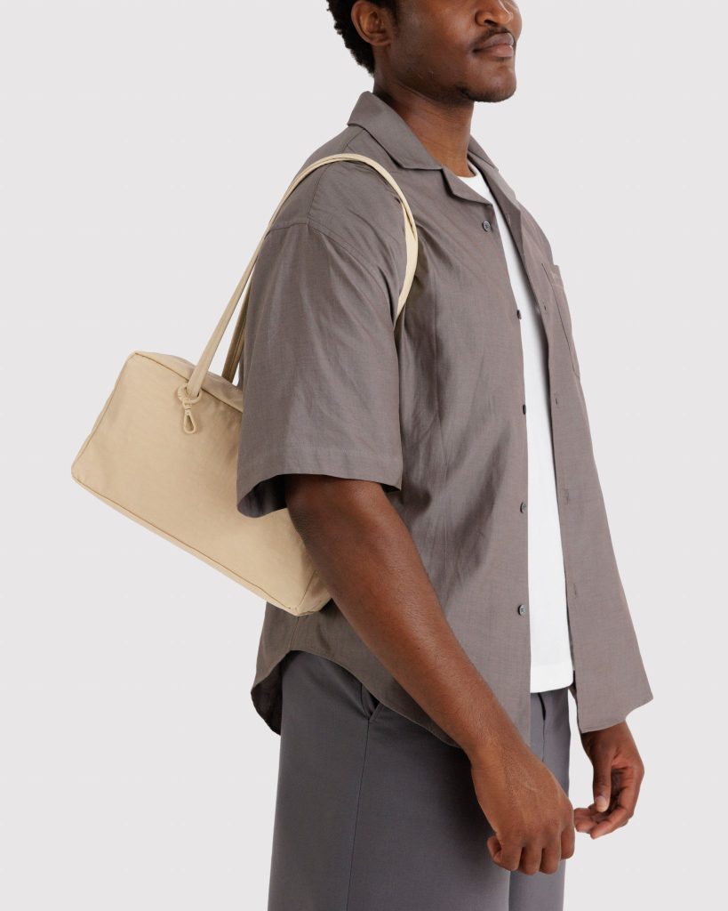 Nylon Bowler Bag: Custard