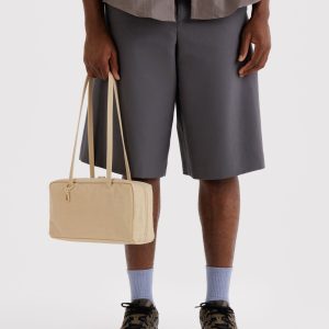Nylon Bowler Bag: Custard - Image 3