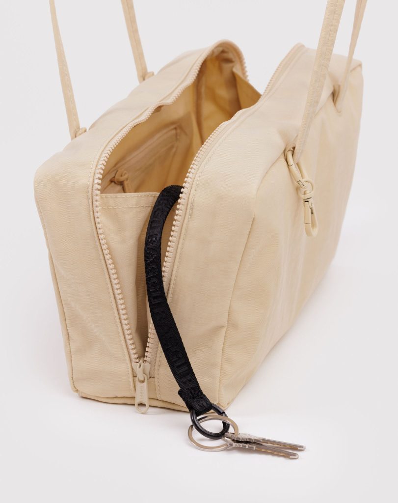 Nylon Bowler Bag: Custard